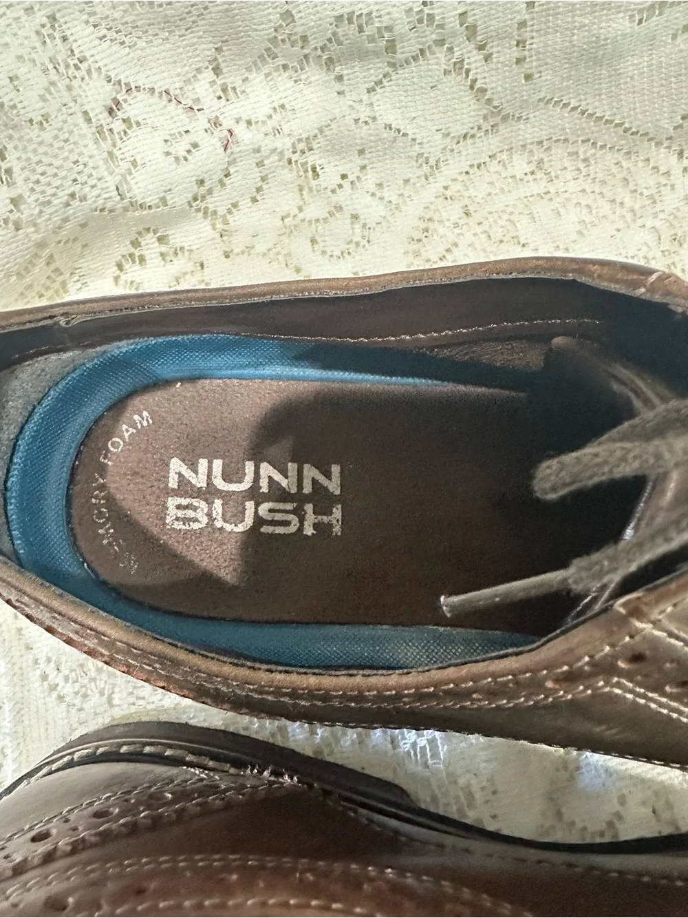 Nunn Bush Dark Brown Leather Oxford Derby Shoes size 12